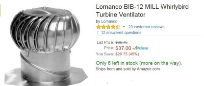 whirlybird turbine ventilator