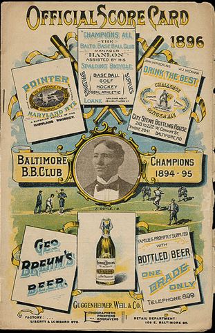 orioles scorecard 1896
