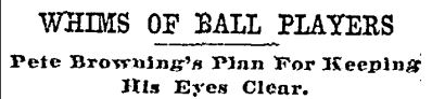 Whims of Ball Players Balt Sun 7 8 1906