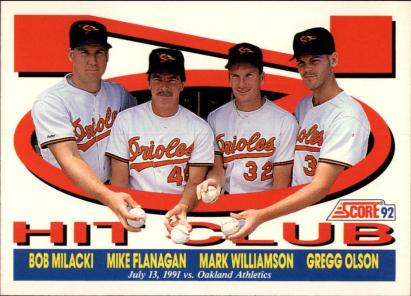Milacki Flanagan Williamson Olson No Hitter 7 13 1991
